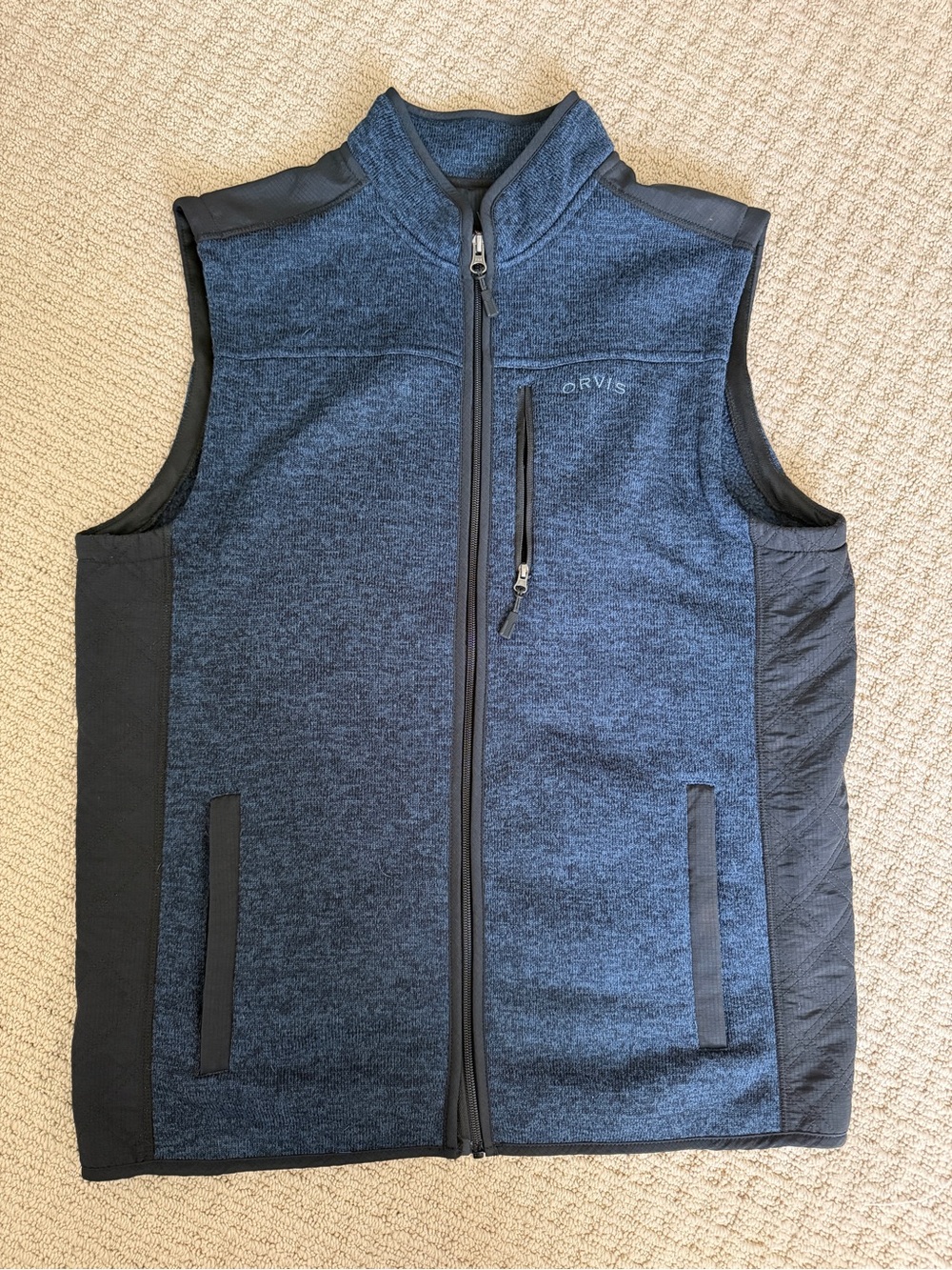 Orvis Men's Blue Heather Full-Zip Vest